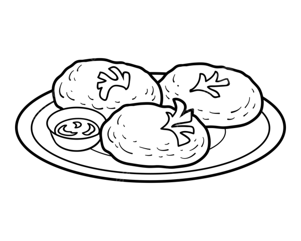 Котлета раскраска для детей