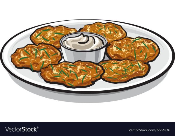 Картофельные оладьи на белом фоне