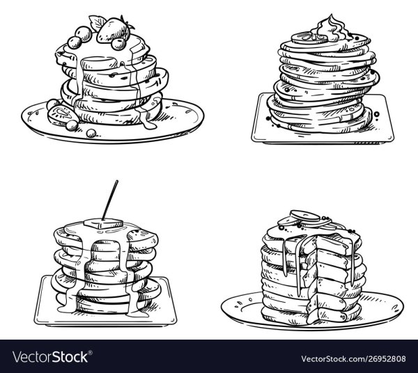 Панкейки рисунок карандашом