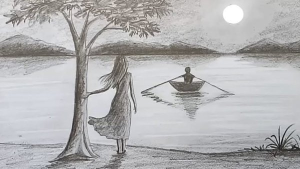 Рисунки для срисовки природа