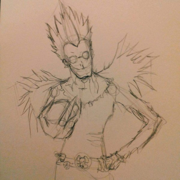 Рюк Бог смерти карандашом