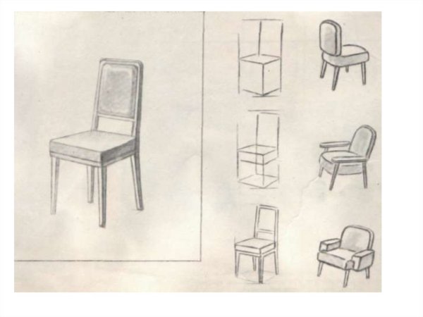 Скетчи мебели для начинающих