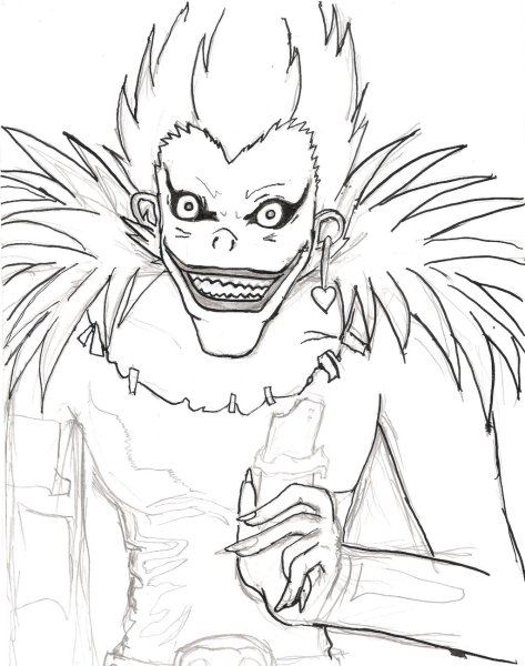 Рюк Бог смерти карандашом