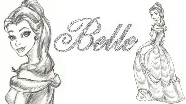 Рисовать принцессу Бель