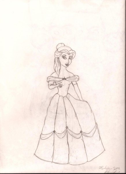 Дисней Наброски Бель