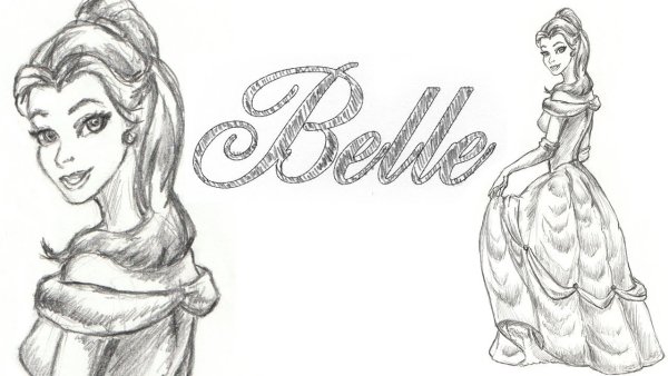 Бель срисовка принцесса Белль