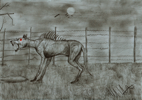 Чупакабра рисунок карандашом