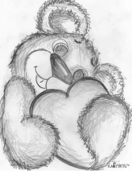 Лёгкие рисунки карандашом про любовь