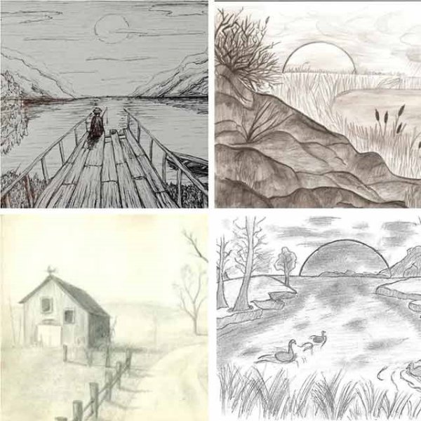 Пейзаж Графика для начинающих