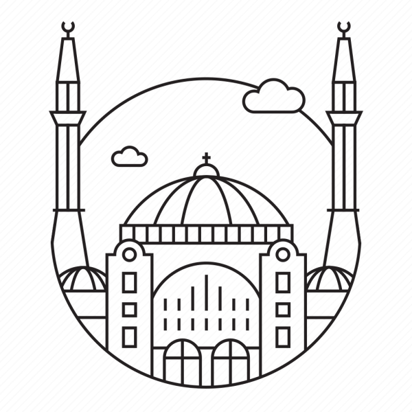 Мечеть ая София наюросок