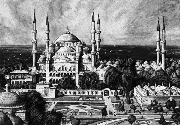 Храм Святой Софии в Стамбуле рисунок