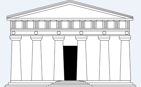Дорический храм древней Греции рисунок для детей