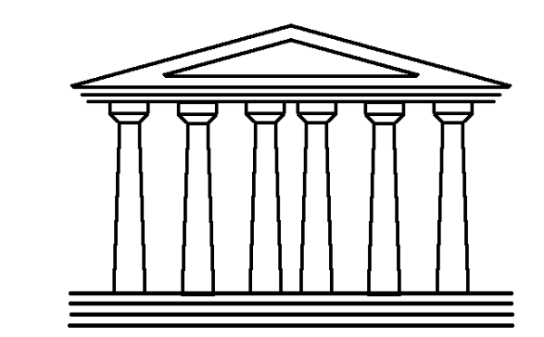 Греческий храм Парфенон раскраска для детей