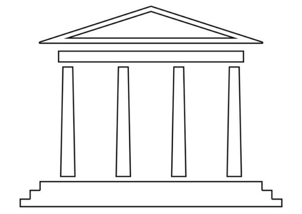 Храм древней Греции нарисова