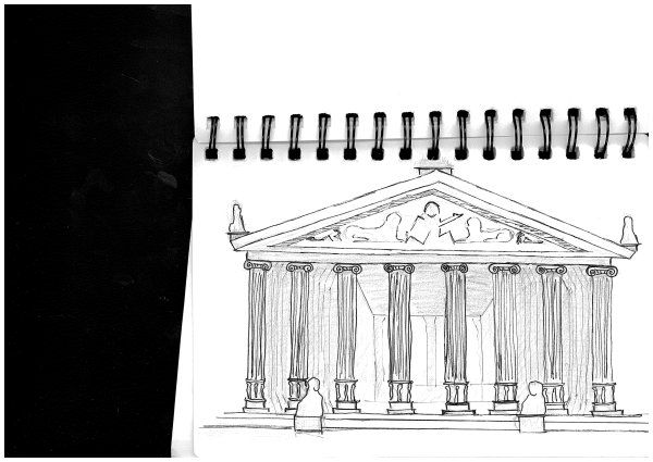 Греция храм Артемиды рисунок