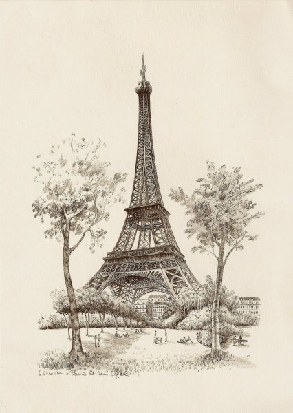 Набросок Эйфелевой башни
