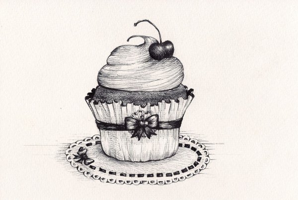 Зарисовка пирожных