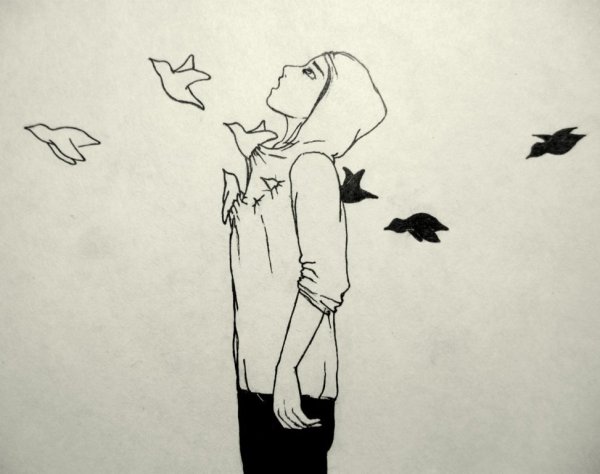 Грустные рисунки карандашом для срисовки легкие