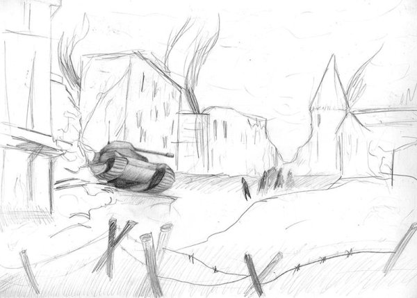 Эскиз блокада Ленинграда