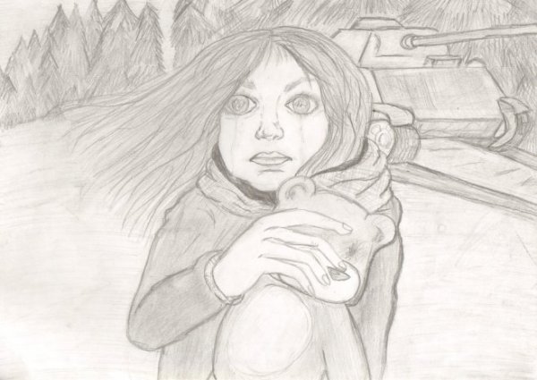 Рисунок на тему война карандашом