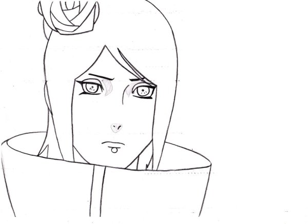 Конан скетч Наруто