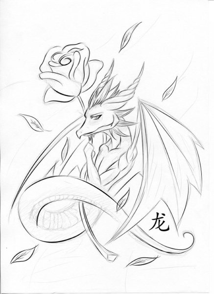Рисунок дракона для срисовки