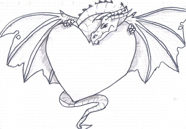 Рисунок дракона для срисовки