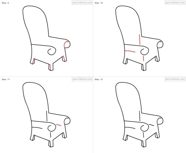 Кресло сбоку рисунок