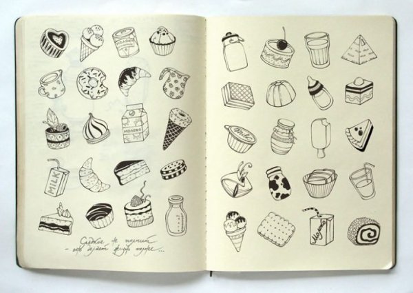 Лёкгкие рисунки для скейч бука