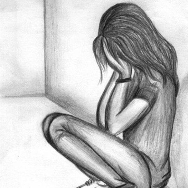 Девочка рисует и плачет Мем