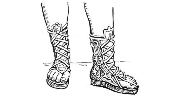 Лапти рисунок