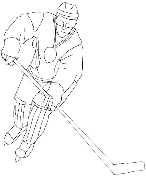 Зимние виды спорта поэтапное рисование