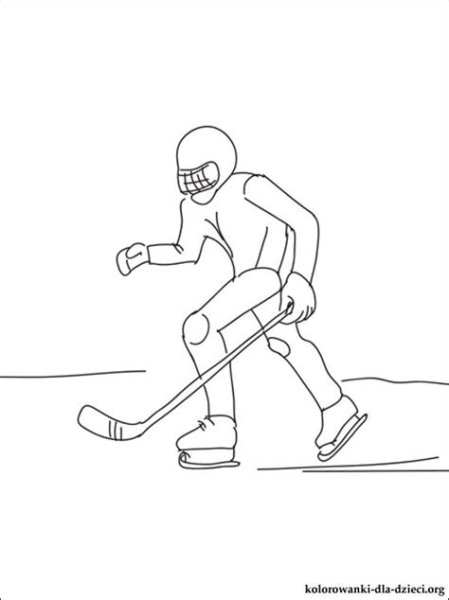 Хоккеист рисунок карандашом