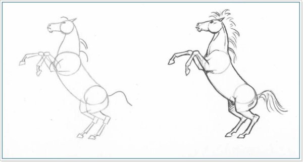 Конь в прыжке иллюстрация