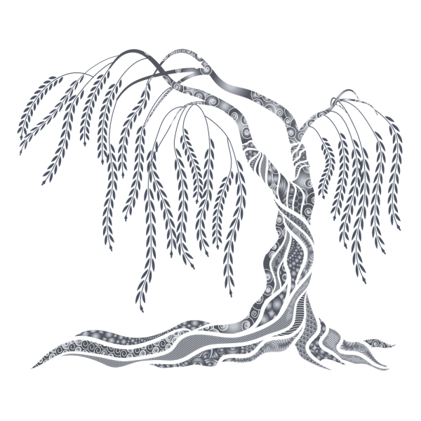 Свисающее дерево карандашом