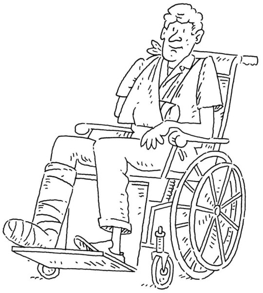 Раскраска инвалид