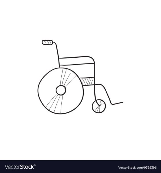 Инвалидная коляска нарисованная