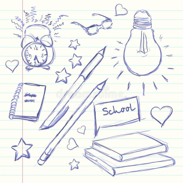 Школьные рисунки несложные