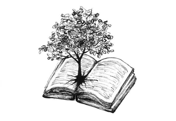 Черно белые иллюстрации из книг