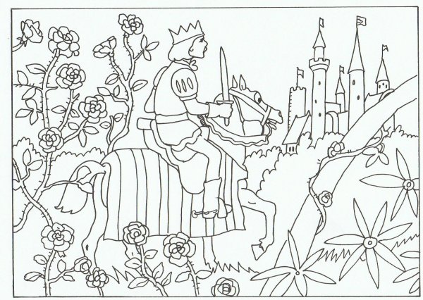 Златовласка раскраска для детей