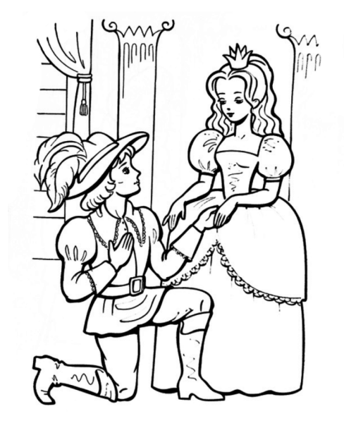 Сказочные принцессы. Раскраски