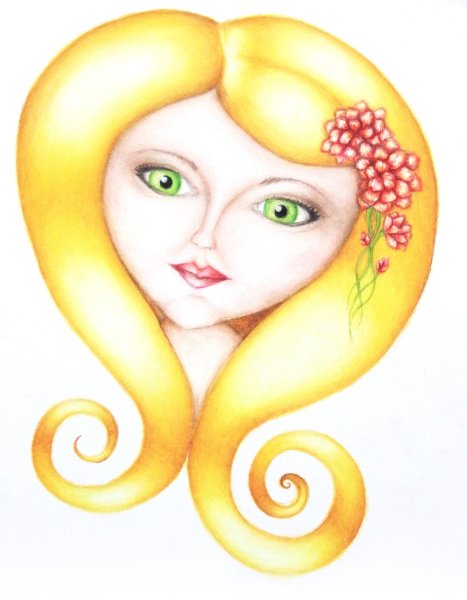 Раскраска принцесса Златовласка