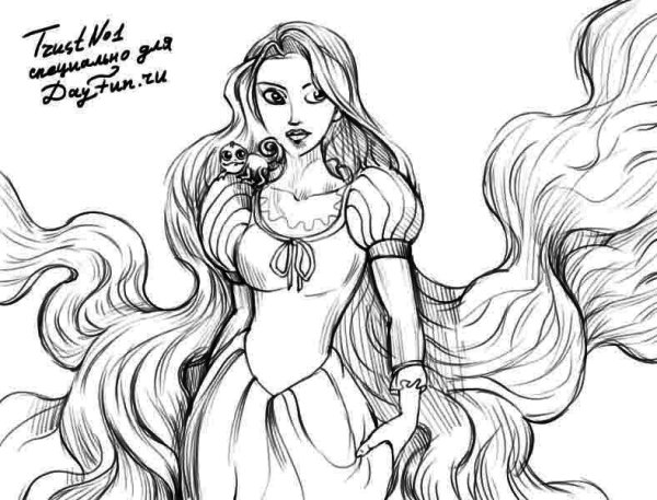 Раскраска к сказке Золушка Шарля Перро