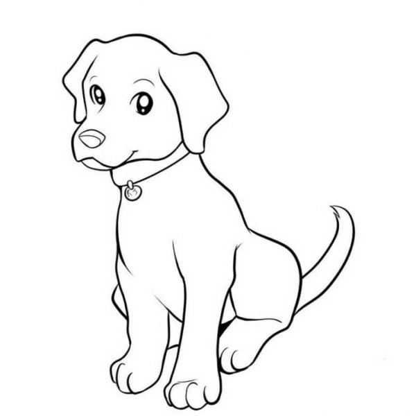 Собака для срисовки