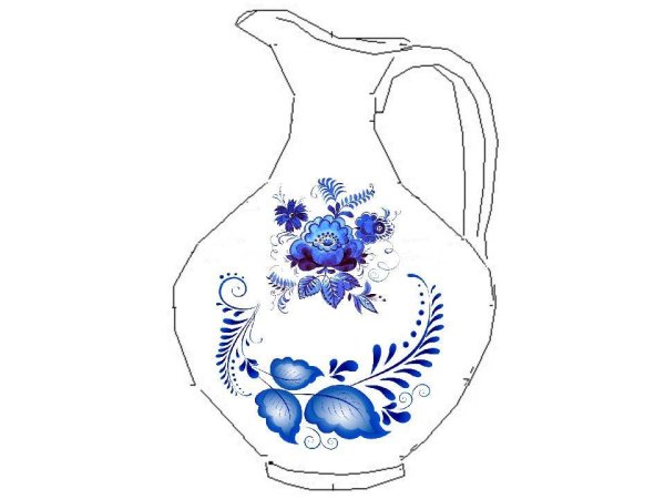 Гжель рисунок для детей