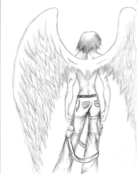 Ангел рисунок для срисовки