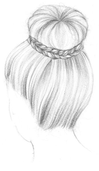 Легкая прическа карандашом