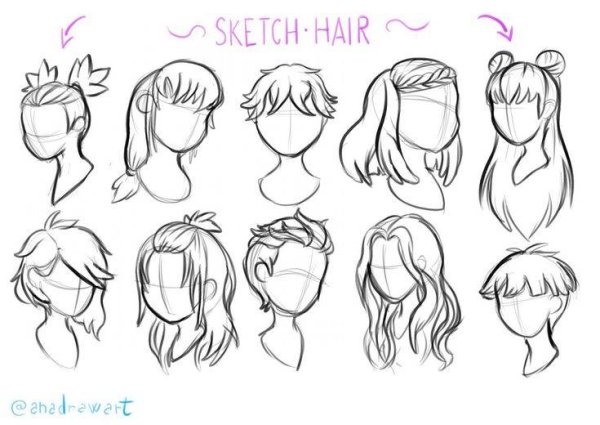 Причёски для рисования