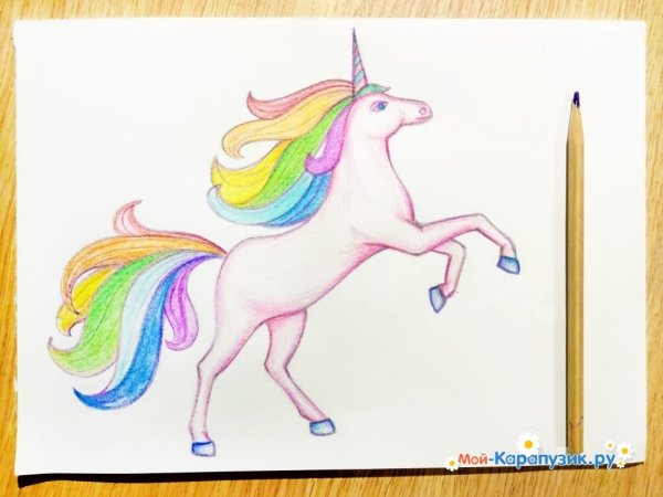 Рисование для начинающих Единорог