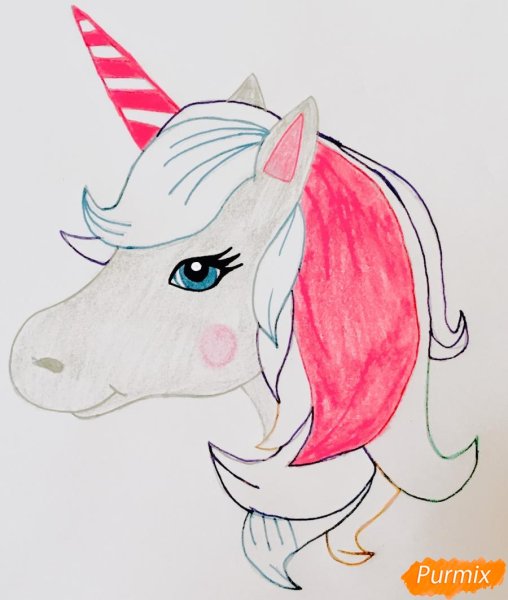 Единорог для рисования карандашом